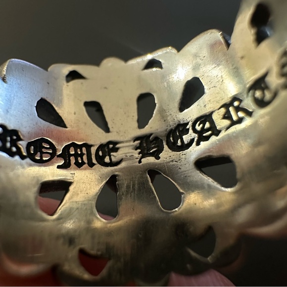 Chrome Hearts Silver Double Floral Ring Size 5 - Picture 7 of 9